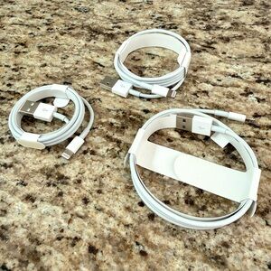 Apple USB to Lightning Cables, Set of 3, NWOT